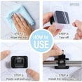 thumbnail image 3 of UPITOR 10 Pieces Self Adhesive Curtain Rod Holder - No Drill Drapery Hook Holders Fixing Rod Holder - Curtain Pole Wall Brackets Towel Rod Hooks - Durable Material Black, 3 of 7