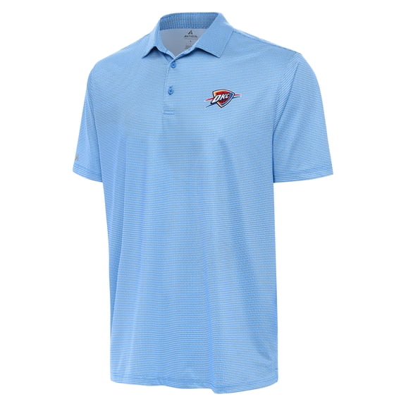 Men's Antigua Powder Blue/White Oklahoma City Thunder Rings Polo