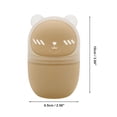 thumbnail image 2 of Unique Bargains 1 Pc Portable Bears with Cover Makeup Sponge Holder for Travel Khaki Silicone Plastic, 2 of 6