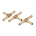 thumbnail image 1 of Unique Bargains 6mm Dia en Forme de T Raccords de Tuyau à Barbe à 3 Voies Raccords 3pcs, 1 of 2
