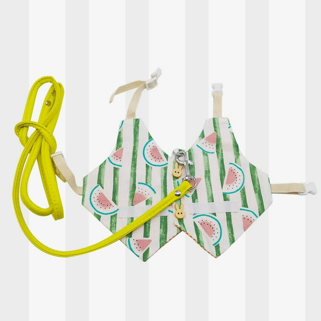 Bunny Clothes Pet Rabbit Costume Guinea Pig Lop-eared Rabbit Outdoor Cloth, Watermelon M