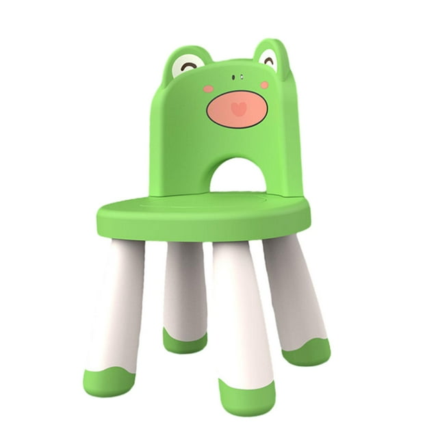 Silla para niños Silla para niños Silla de escritorio linda de dibujos animados duradera y liviana Silla para niños para guardería Aula Hogar Jardín Verde