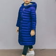 thumbnail image 4 of Kids Winter Coats Toddler Down Coats Mediun Length Warm Thick Outerwear Padded Jacket Coat Fall Winter Clothes for Toddler Baby Boys Girls 2-3 Years, 4 of 6