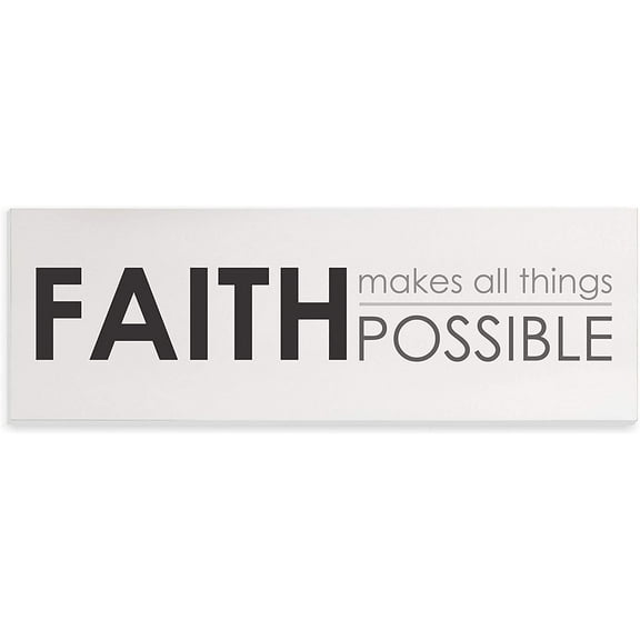 Faith Makes All Things Possible Wood Wall Sign 6x18