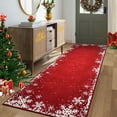 thumbnail image 2 of Hasoo Christmas Home Decor Area Rug Washable 2' x 10' Modern Runner for Enterway Doormat Hallway Red Indoor Carpet, 2 of 5