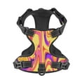 thumbnail image 4 of XMXY No Pull Dog Harness, Purple Neon Psychedelic Yellow Swirls Adjustable Reflective Pet Harness with Oxford Vest, Medium Size, 4 of 8