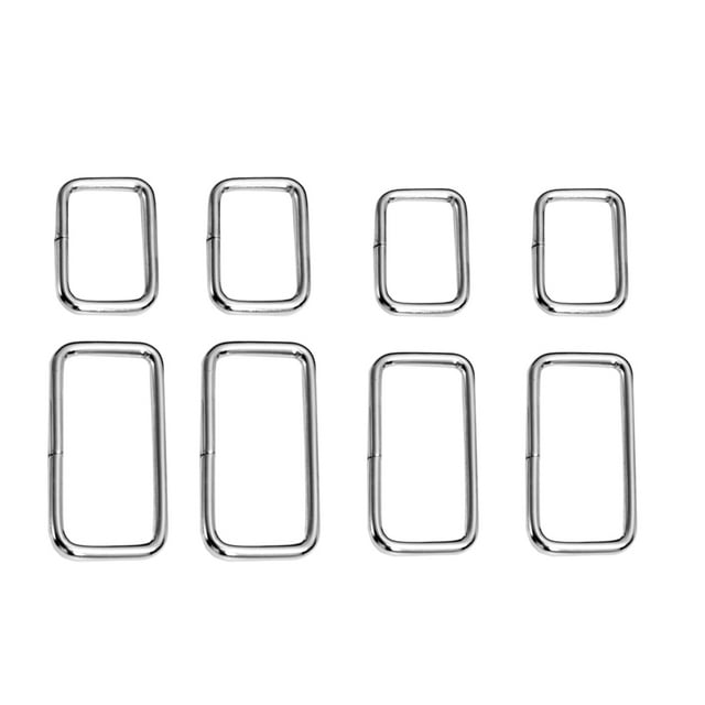 PENIKOKO 80 Pcs Boucles Mini Carrées pour Réparation Totale et Matériel de Sac à Main 3.2x1.6in