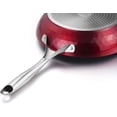 thumbnail image 6 of All in One Pan 10-Piece Diamond-Infused Cookware Set - Induction Compatible Aluminum Pots & Pans with Durable Glass Lids for Easy Cooking, Dishwasher Safe - Red, 6 of 8
