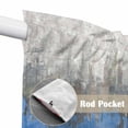 thumbnail image 4 of Swag Valance Curtains for Windows, Blue Grey Abstract Light Filtering Kitchen Curtains with Rod Pocket, Gradient Geometric Graffiti Modern Art Window Treatment Valances, 36x36 - 2 PCS, 4 of 9
