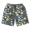 thumbnail image 5 of Goofa Flowers and Bee Printed Mens Swim Trunks Summer Quick Dry Short Beach Swimwear Bathing Suits-XX-Large, 5 of 9