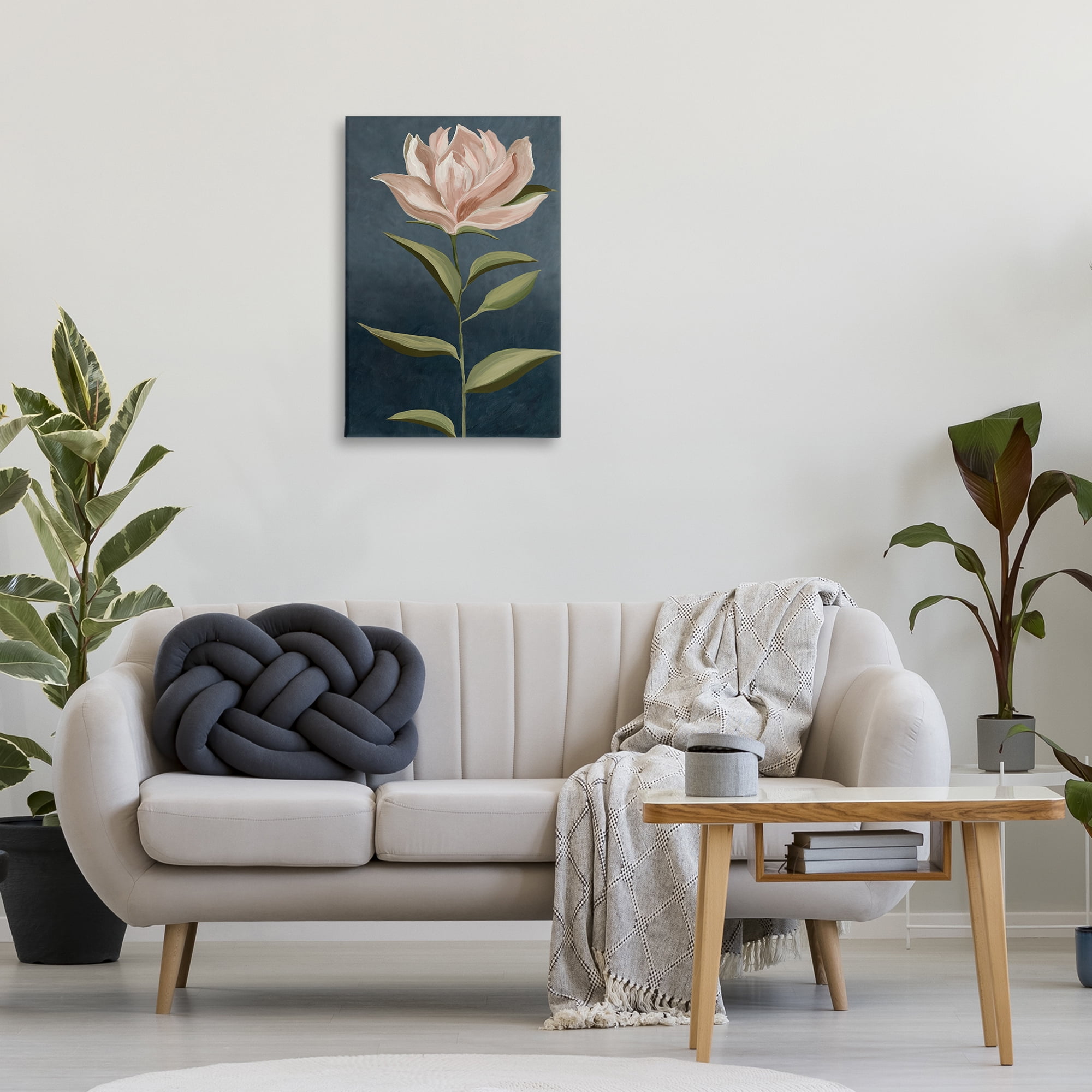 Stupell Industries Traditional Pink Bloom Plants & Flowers Painting Wrapped Canvas Art Print Wall Art, 20 x 30