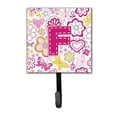 thumbnail image 1 of Carolines Treasures CJ2005-FSH4 Letter F Flowers And Butterflies Pink Leash & Key Holder, 1 of 1