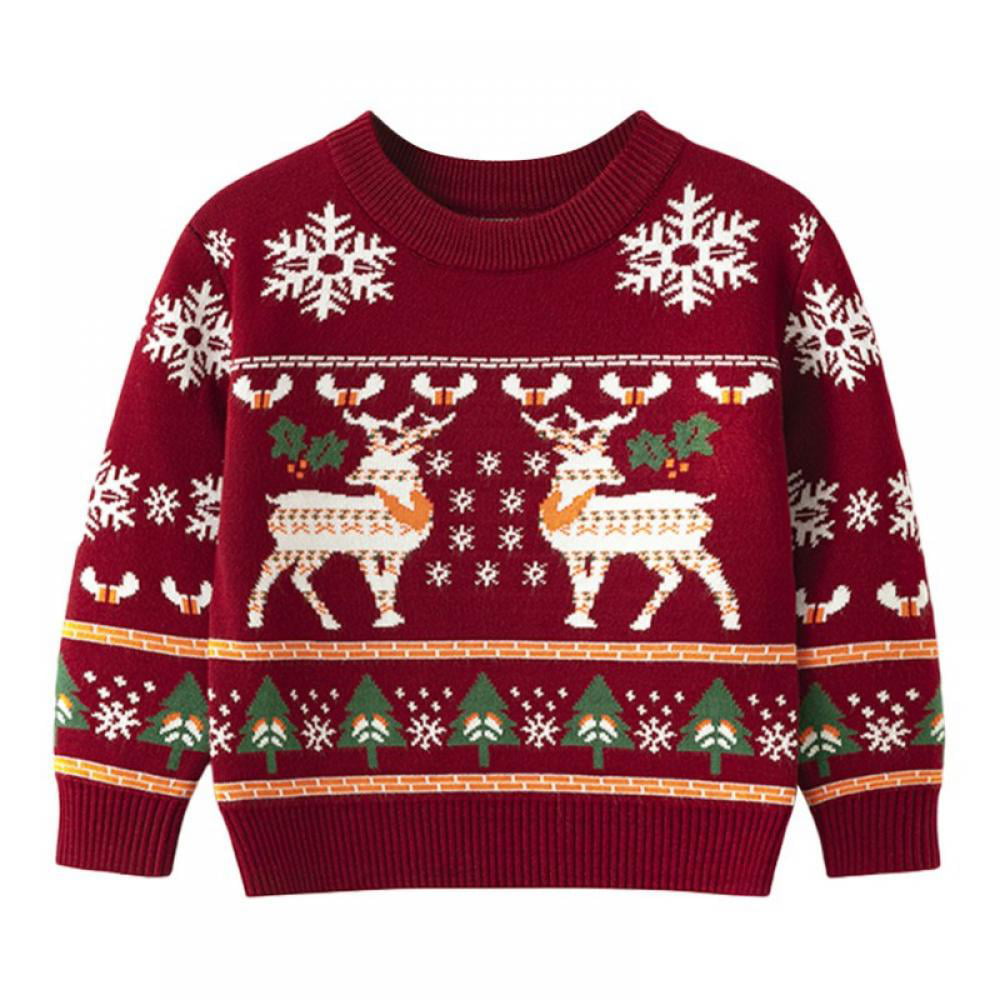 Details about   Infant Kids Boys Girls Fashion Tops Clothes Winter Cartoon Deer Sweater Pullover 