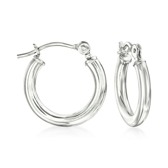 Ross-Simons 1.5mm 14kt White Gold Small Hoop Earrings, Women's, Adult