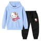 thumbnail image 3 of Hello Kitty-suéter con capucha para niña, pantalones, ropa de dos piezas para niño, conjunto de bebé de manga larga de algodón puro, moda bonita, 3 of 5