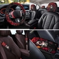 thumbnail image 4 of Binienty 14 PCS Car Seat Covers Full Set Day of The Death Auto Seat Covers With Matching Steering Wheel Cover Headrest Armerst Pad Automotive Interior Accessories for Women Girly Halloween Car Decor, 4 of 8
