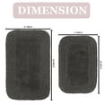 thumbnail image 3 of Home Weavers Radiant Collection 100% Cotton Non-Slip Bathroom Rug Set Machine Washable Bathroom Rug-17"x24", Bath Rug- 21"x34", Gray Color 2 Piece Bath Rug set, 3 of 9