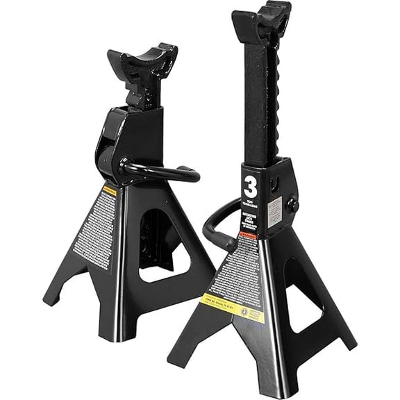Big Red DMT43202BR Torin Steel Jack Stands: 3 Ton (6,000 lb) Capacity, Black, 1 Pair