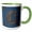 Green/White, variant on 3drose, Monogram Letter C in Victorian Western Font That Looks Like Carved Oak Wood on a Denim Background., 11oz Magic Transforming Mug