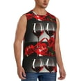 thumbnail image 2 of Disketp Red Wine Rose Sleeveless Tshirts For Men, Muscle Shirts For Men Dry Fit Tank Top-X-Large, 2 of 8