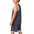 thumbnail image 5 of ATOGUTA Boys Summer Outfits Sleeveless Tank Tops and Workout Shorts Set 2 Piece Clothing Set Size 0-15, Gray, 5 of 7