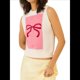 thumbnail image 1 of Suéter con Estampado Gráfico Y2K para Mujer, Sin Mangas, Estilo Langosta, Cuello Redondo, Camiseta de Punto de Otoño. C S, 1 of 7