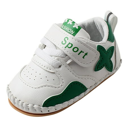 kamemir Baby Sneaker Baby Girls Boys Shoes Soft Sole Crib Moccasin Casual Sneakers First Walkers(Green 9-12 Months)