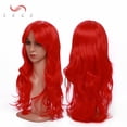 thumbnail image 2 of SEGO Anime Cosplay Hair Wig Long Curly Wavy Wigs Heat Resistant Synthetic Fiber with Bangs for Women, 2 of 5