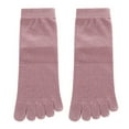 thumbnail image 2 of D-GROEE 1 Pair Womens Funny Mid Tube Toe Sock Cotton Five Finger Running Ankle Novelty Socks, 2 of 8