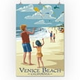 thumbnail image 2 of Venice Beach, California, Kite Flyers (24x36 Giclee Gallery Art Print, Vivid Textured Wall Decor), 2 of 3