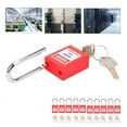 thumbnail image 1 of Candado de Bloqueo de Ingeniería Nylon Pa Reforzado 38 mm Con etiqueta reutilizable, temperaturas extremas, seguridad, para petróloo, gas, química, energía nuclear, 1 of 7