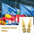 thumbnail image 3 of NICEXMAS 2-Pack Golden Flag Pole Toppers Outdoor Decorative Accessories for Flagpoles, PP Material, 3 of 8