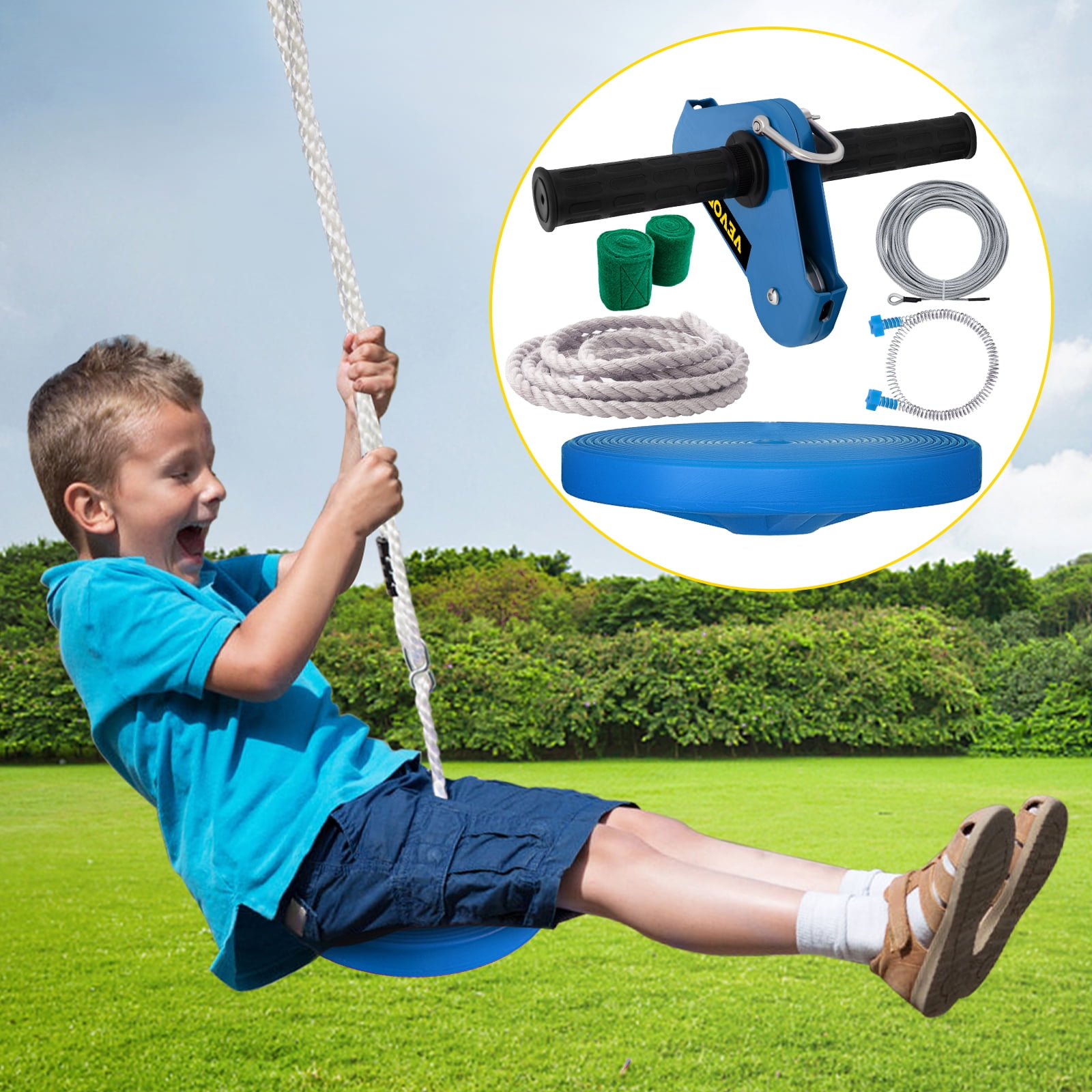 Kids Outdoor Indoor Trapeze Swing Ring Playground Swing Accessories Load 120 kg 