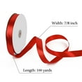 thumbnail image 2 of 7/8 inch 100 Yard ,Satin Ribbon for Gift Wrapping, Wedding, Crafts, Christmas,Easter, Floral, Hair, Invitation Decorations and More Red, 2 of 7