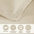 thumbnail image 3 of Superior Geometric Fret Cotton Decorative Bedspread and Sham Set, Twin, Ivory, 3 of 9