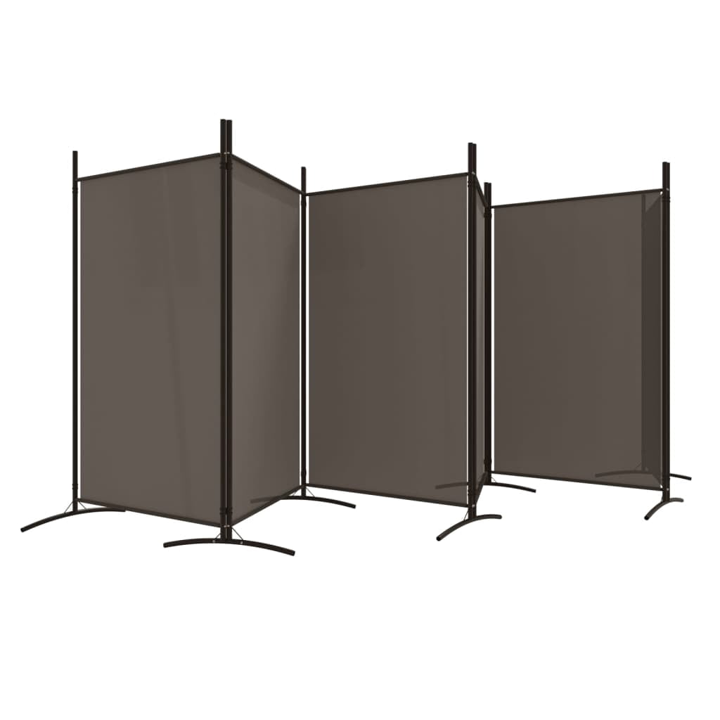 vidaXL 2-Panel Room Divider Brown 68.9"x70.9" Fabric