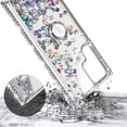 thumbnail image 4 of Compatible with Samsung Galaxy S23 Case(6.1 Inch), Girls Women Bling Liquid Floating Glitter Cute Case with Tempered Glass Screen Protector, Ring Holder & Wrist Strap, 4 of 4