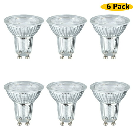 Lampwin LED Light Bulbs GU10 Base 5W (50W equivalent) AC 100-240V Spotlight with 500 Lumen 6000K Daylight Spotlight 40 Degree Beam Angle 6