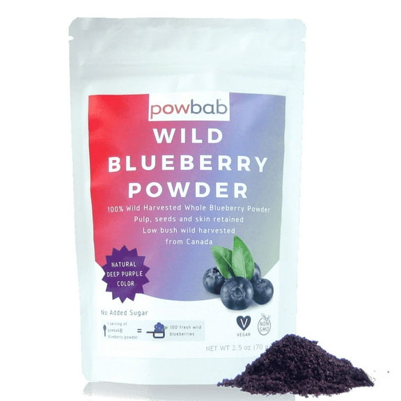 powbab Wild Blueberry Powder - 2.5 oz.