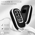 thumbnail image 6 of OFFCURVE for Honda Key fob Cover with Keychain,Compatible with 2022 2023 2024 Honda Accord Civic HR-V CR-V Pilot,Black Sliver,1PC, 6 of 6