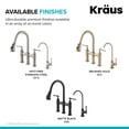 KRAUS Allyn Transitional Bridge Kitchen Faucet and Water Filter Faucet ...