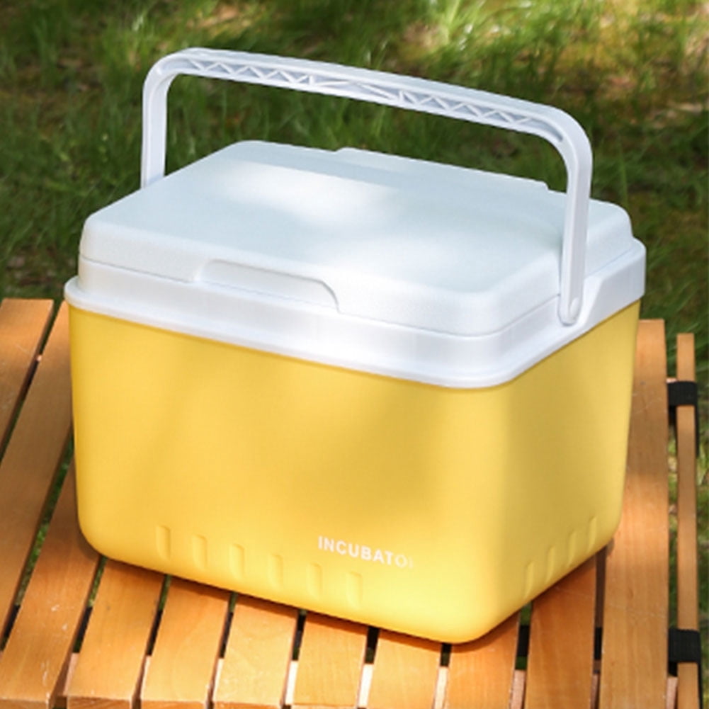 HUISZJ 6L Camping Cooler Box, Multipurpose Insulated Ice Chest, Portable Ice Bucket Outdoor Hard Cooler for Camping Picnic Beach