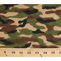 Flannel Camo Camouflage Army Green Cotton Flannel Fabric Print (5251-33)