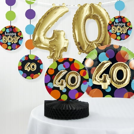Balloon Birthday  40th  Decorations  Kit Walmart  com
