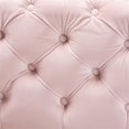thumbnail image 3 of Bowery Hill Modern Tufted Velvet Ottoman in Pink and Gold, 3 of 8
