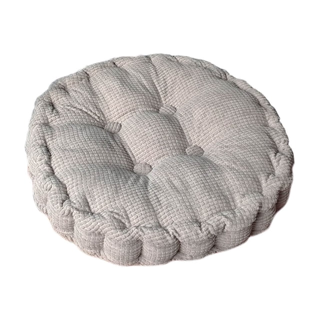 Coussin Rond, Coussin Tatami Épaissi Intérieur Extérieur, Gris-13.78 Pouces
