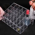 thumbnail image 4 of Organizador de maquillaje cosmético transparente, 24 latices, lápices labiales, loción cosmética, almacenamiento de maquillaje, soporte de exhibición Adepaton ZFFLD211, 4 of 5