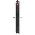 thumbnail image 3 of BTU Power Strip Protector contra sobretensiones PDU para montaje en bastidor, regleta de alimentación de 12 tomacorrientes con interruptor, montaje en metal resistente para bastidores de servidores, g, 3 of 5