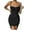 Black, variant on IROINNID Women's Sleeveless Bodycon Dress Square Neck Tight Slim Folds Sling Party Club Dress Regular Dress