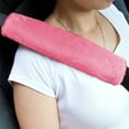 thumbnail image 4 of Bicoasu 2Pack Soft Faux Sheepskin Car Seat Belt Pads Cover Seat Belt Shoulder Strap Covers Shoulder Pad For Car & Bag/Pink, 4 of 7